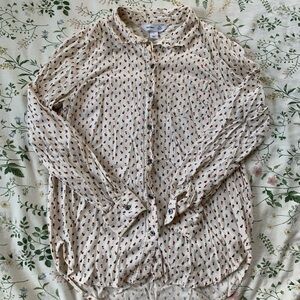 Old Navy Floral Long Sleeve Button Down Shirt